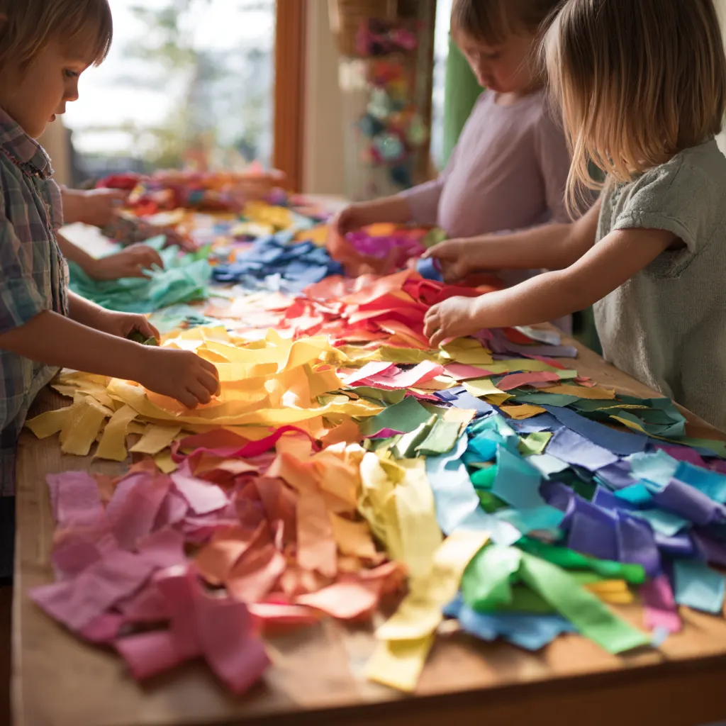 Farbspuren mit Stoffresten